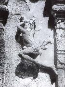 unknow artist Durga and the demon.  Mahisasaramardini-cave Mahabalipuram Germany oil painting reproduction